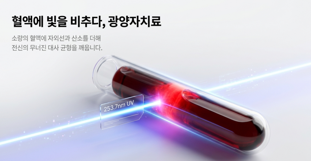 혈액에 자외선을 조사하는 광양자치료