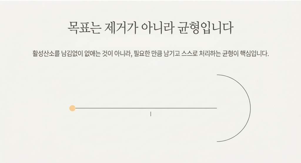 활성산소를 제거하는것보다 균형을 맞추는것이 더 중요한 이너케어